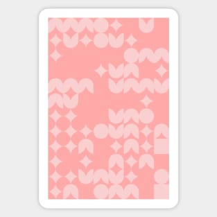 Girly Pinkish Geometric Pattern - Flowers & Stars #21 Sticker